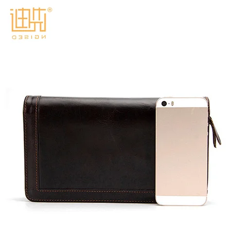 Wholesale good design ultrathin man wallet card men casual long leather 2 fold wallet