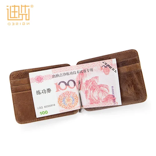 Cheap Wholesale Short Retro Fashion Thin Style Man Soft Leather Wallet