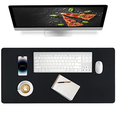 New 80cm Comfycozy  Office Work Fabric Felt Suede Anti Slip Waterproof Vegan Leather Custom Printed Computer Desk Mat For Laptop