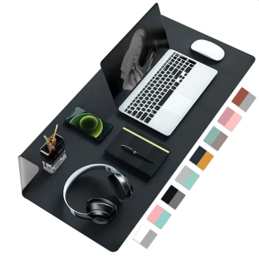 large desk pad non slip pu leather desk mouse pad