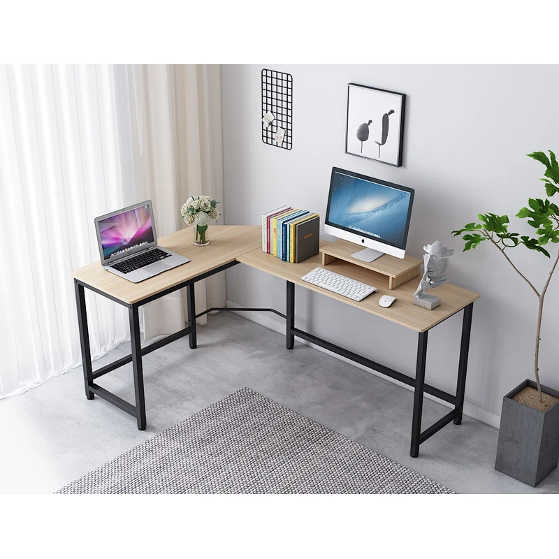 L-Shaped Computer Desk Corner PC Latop Table Study Office Workstation ...
