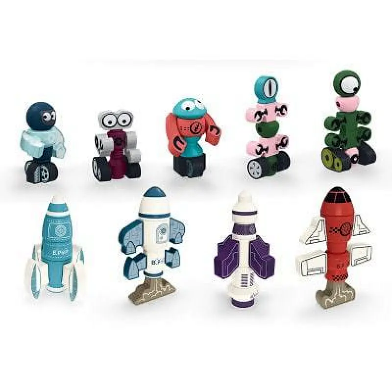 Magnetic Toys Rockets & Robots 68 Pieces