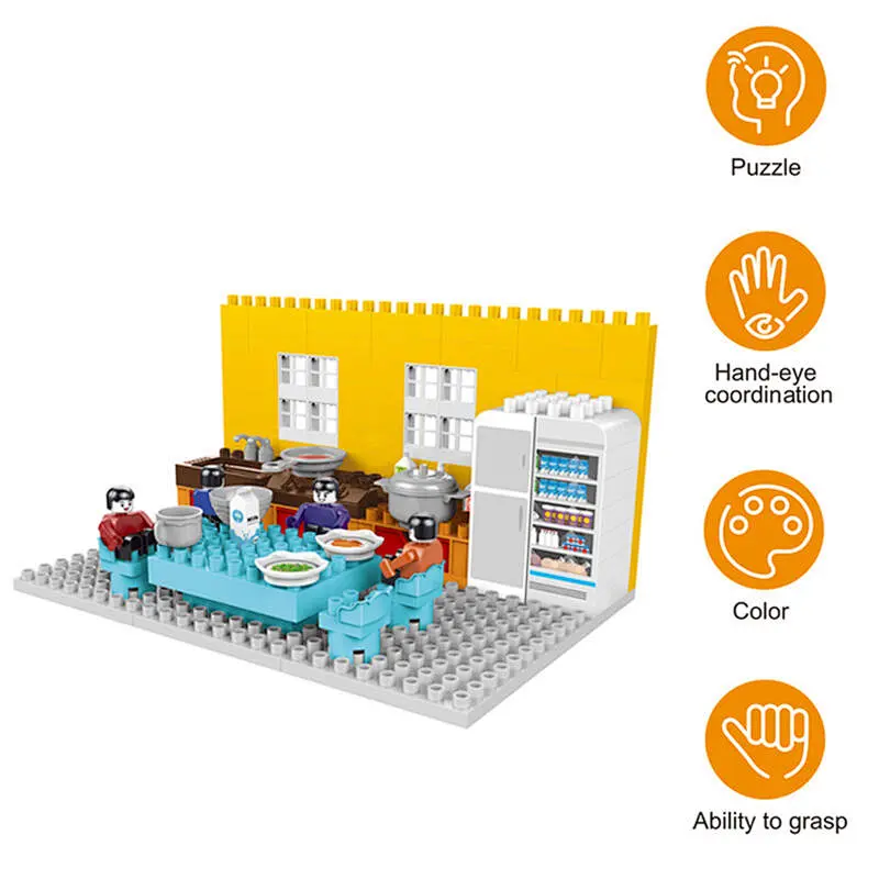 Kitchen Series Building Blocks Toys 124 Pieces
