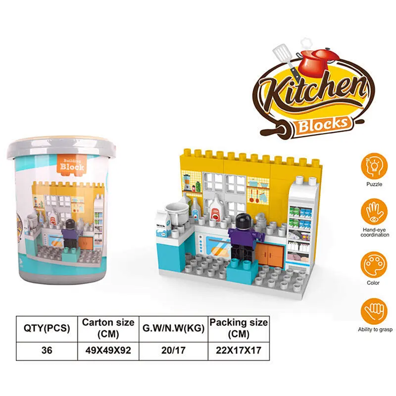 Kitchen Series Building Blocks Toys 46 Pieces