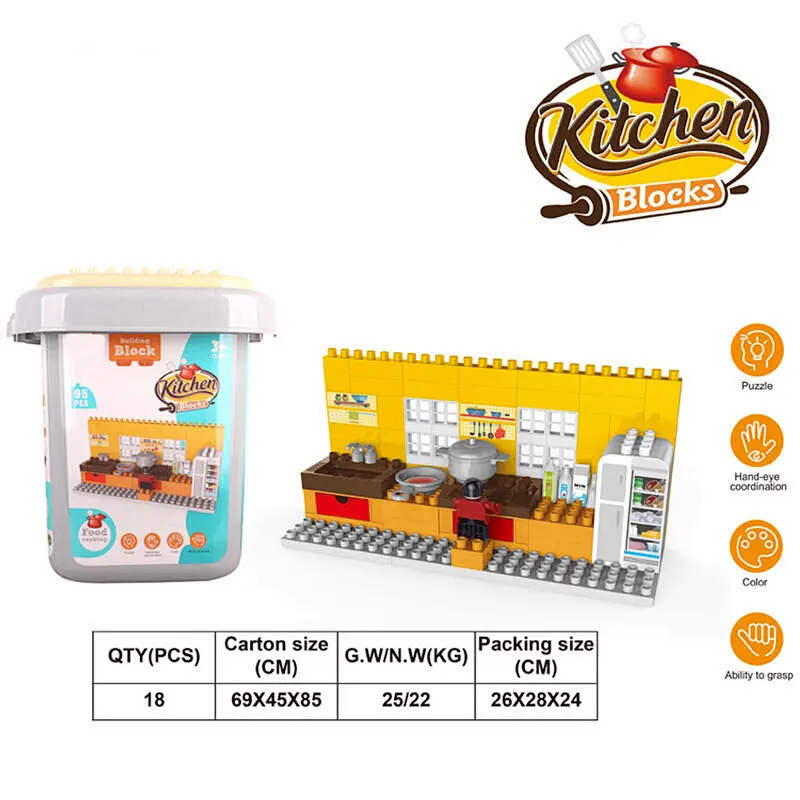 Kitchen Series Building Blocks Toys 95 Pieces