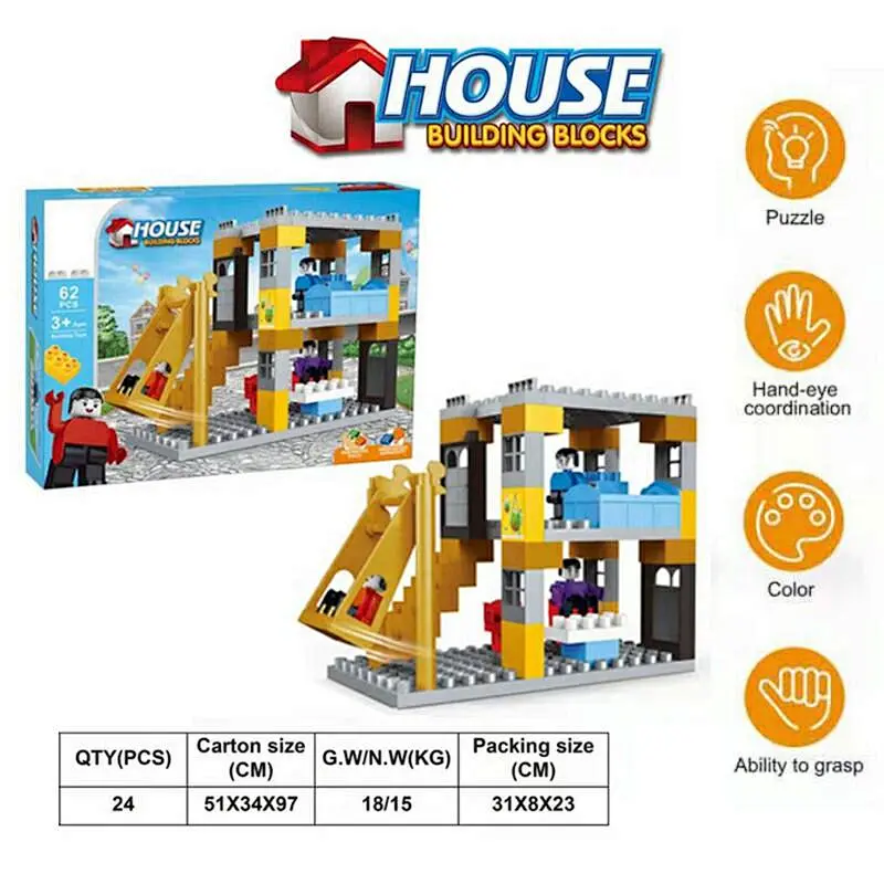 House Series Building Blocks 62 Pieces