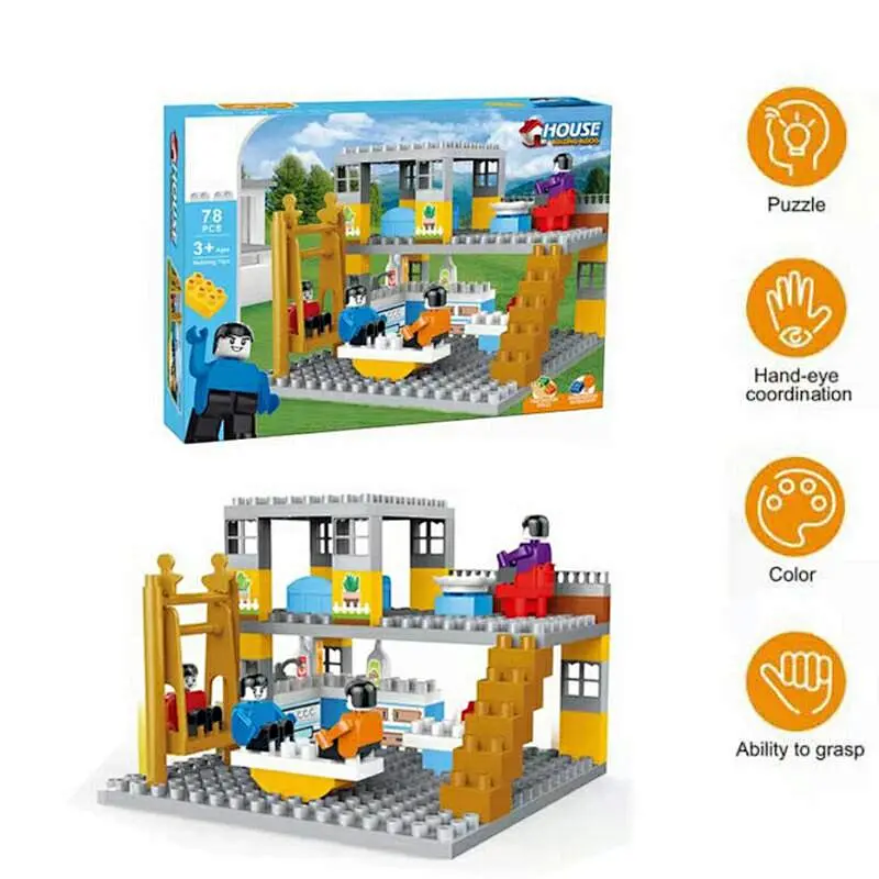 House Series Building Blocks 78 Pieces