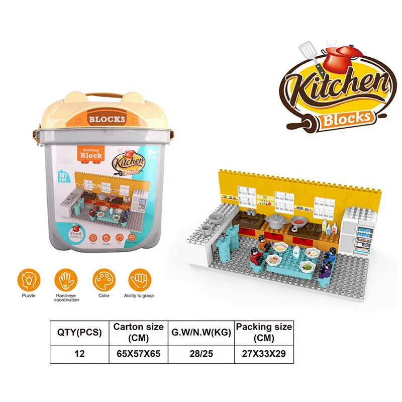 Kitchen Series Building Blocks Toys 181 Pieces