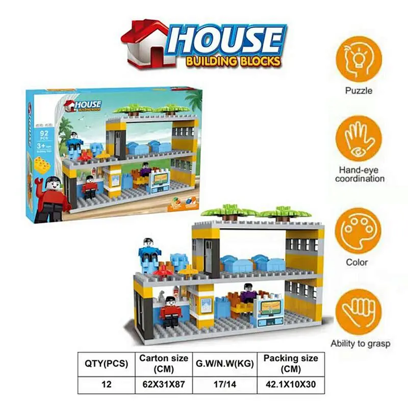 House Series Building Blocks 92 Pieces