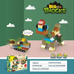 Kid Building Blocks DIY Toys 68 Pieces
