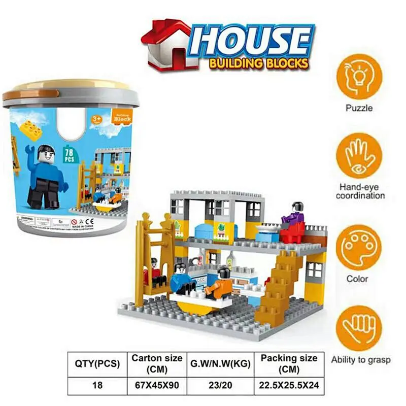 House Series Building Blocks 78 Pieces