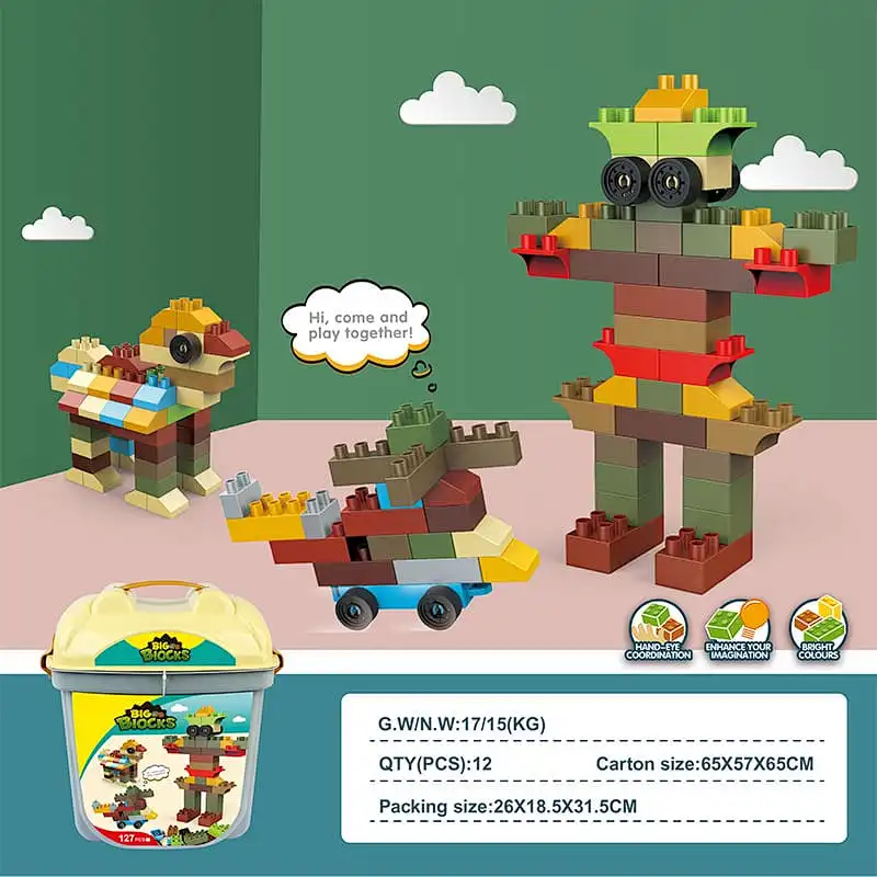 Kid Building Blocks DIY Toys 127 Pieces