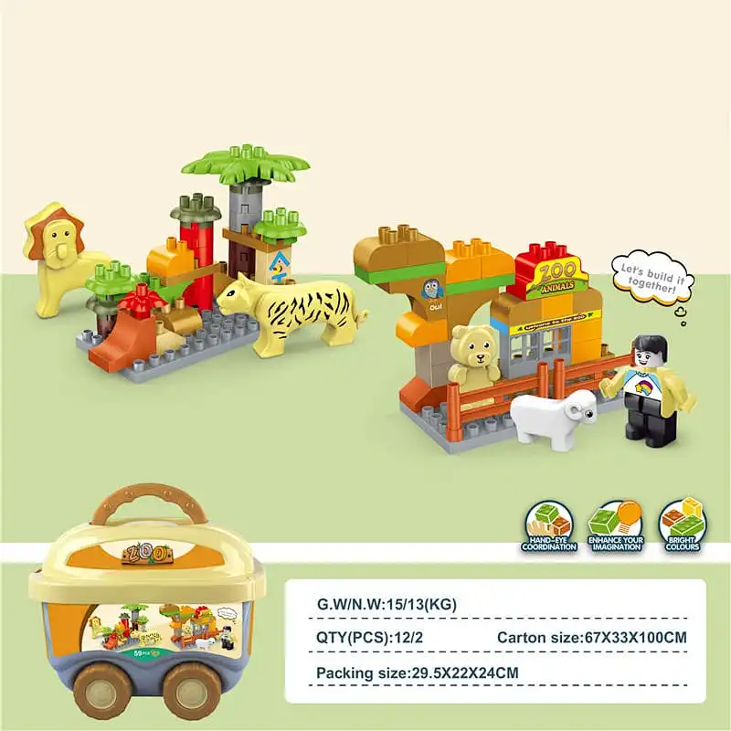 Zoo Series Building Blocks 59 Pieces