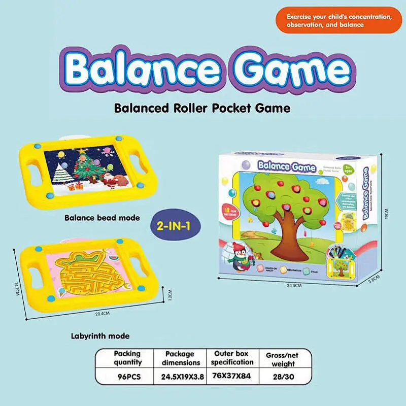 Hand-held Balance Ball Beads Maze Board Toys