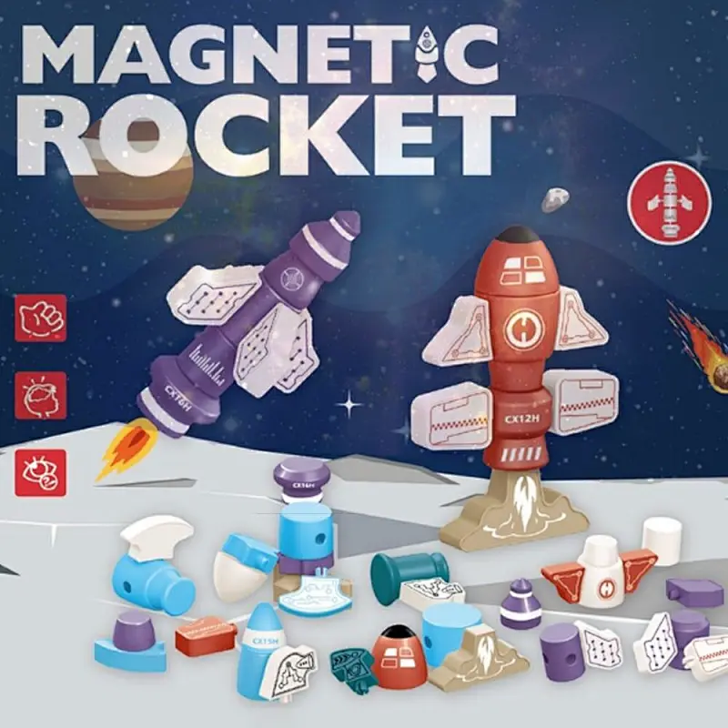 Magnetic Twin Rocket Toys