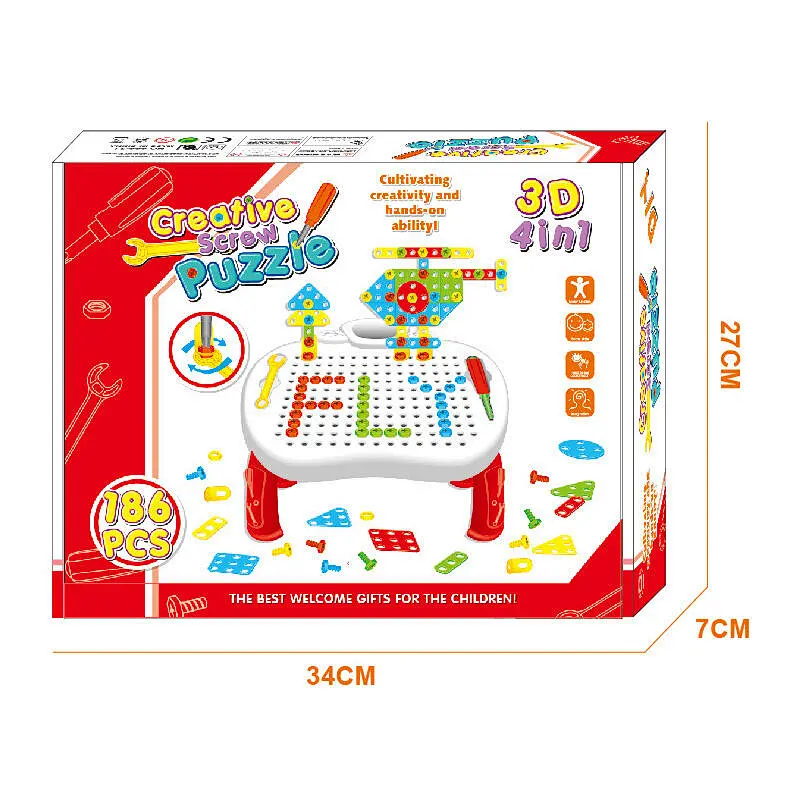 Drill Design Puzzle Set 186 Pieces