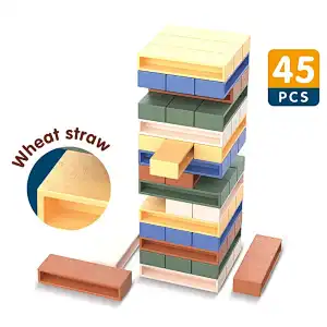 DOMINO Block Stacking Game 45 Pieces