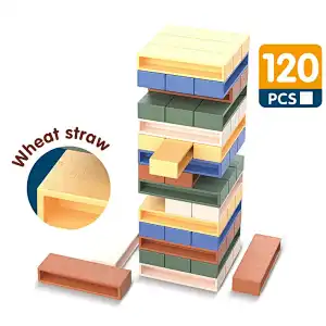 DOMINO Block Stacking Game 120 Pieces