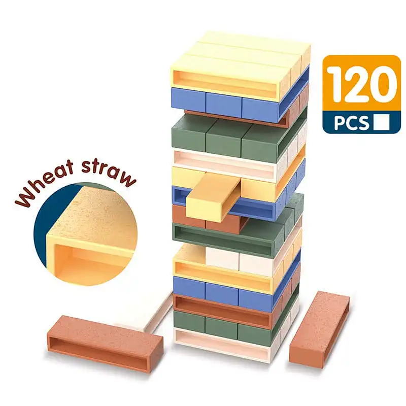 DOMINO Block Stacking Game 120 Pieces