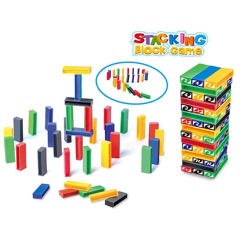 DOMINO Block Stacking Game 45 Pieces