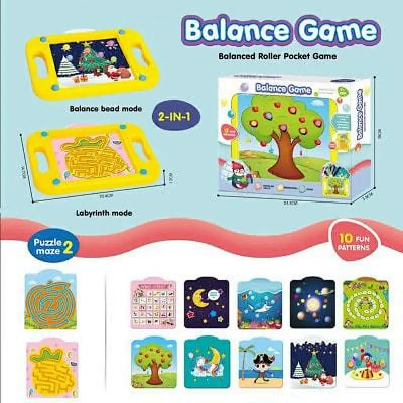 Hand-held Balance Ball Beads Maze Board Toys