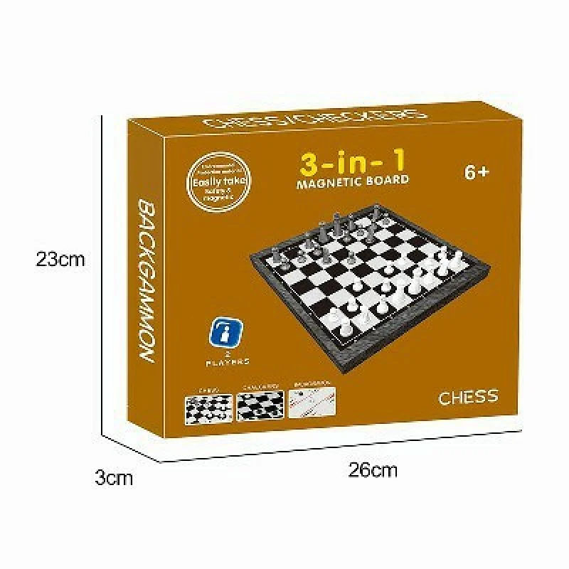 3 in 1 Magnetic Board Game (Small)