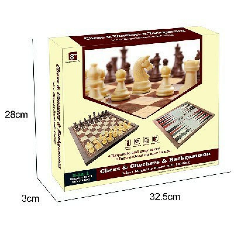 3 in 1 Magnetic Board Game (Medium)