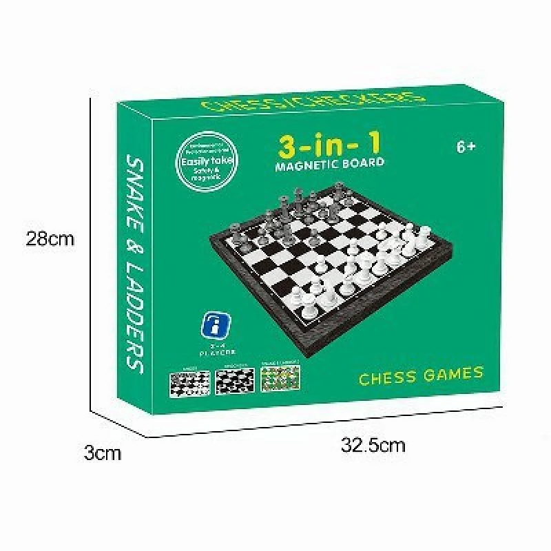 3 in 1 Magnetic Board Game (Medium)