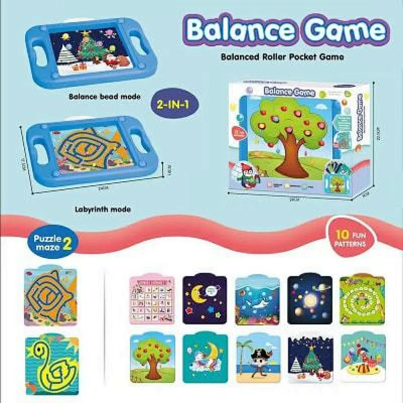 Hand-held Balance Ball Beads Maze Board Toys