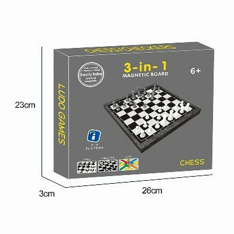 3 in 1 Magnetic Board Game (Small)
