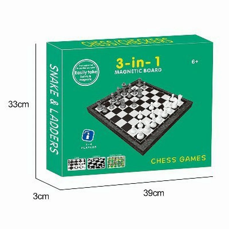 3 in 1 Magnetic Board Game (Large)