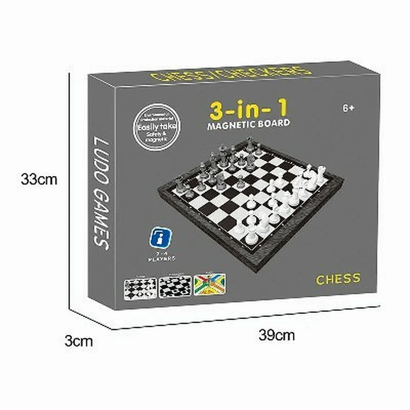 3 in 1 Magnetic Board Game (Large)