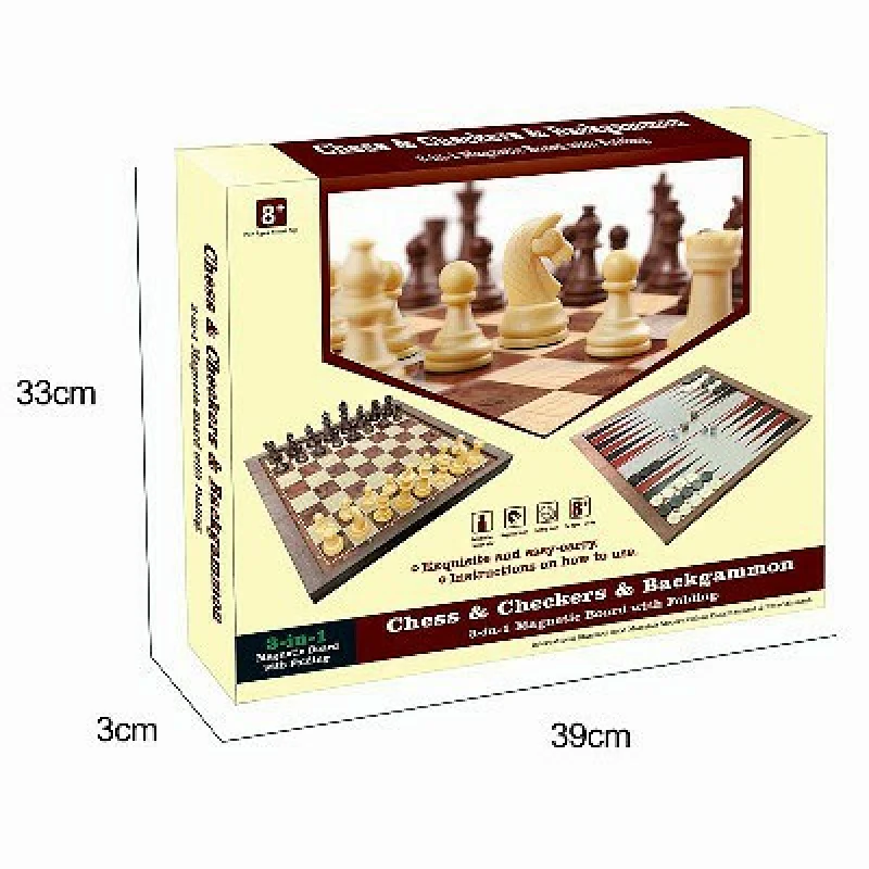 3 in 1 Magnetic Board Game (Large)