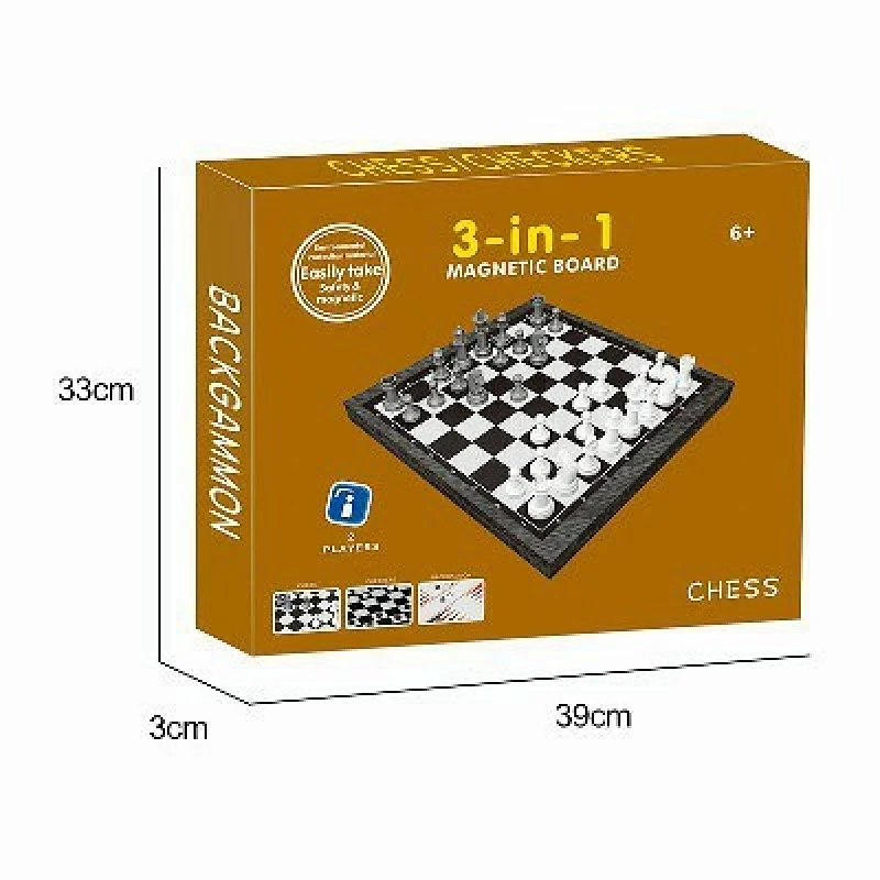 3 in 1 Magnetic Board Game (Large)