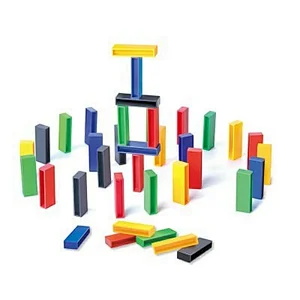 DOMINO Block Stacking Game 80 Pieces