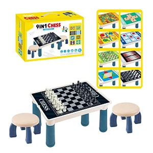 Magnetic 9 in 1 Chess with Table
