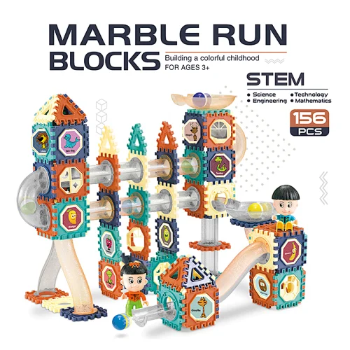 156 Pieces Magnetic Ball Track Building Blocks