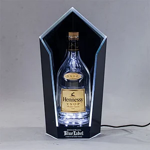Spirit Wine Acrylic Stand Single Bottle Glorifier Lighted liquor Bottle Display Shelf