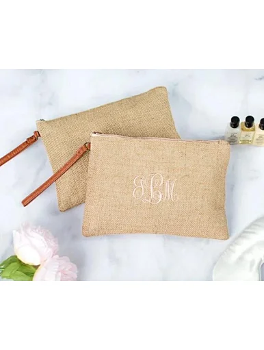 jute cosmetic bag