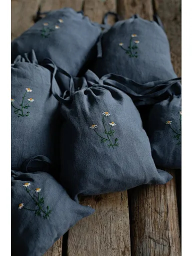 drawstring linen bag