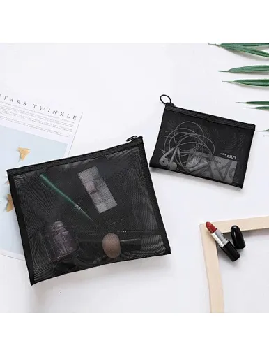 mesh cosmetic bag