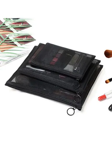 mesh cosmetic bag