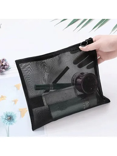 mesh cosmetic bag