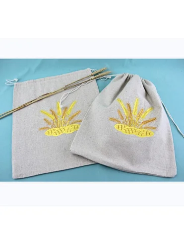custom logo burlap embroidery garment pouch large soft natural jute hessian linen  bag drawstring custom