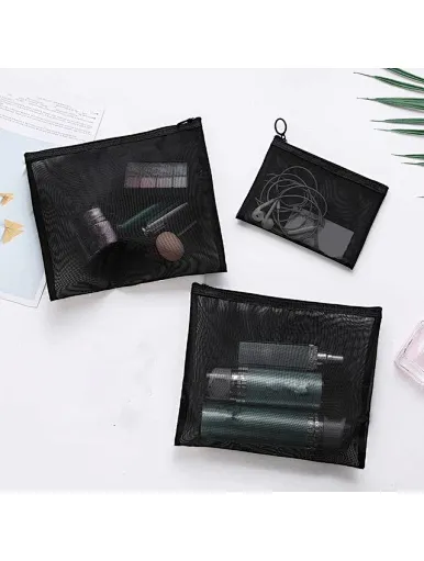 mesh cosmetic bag