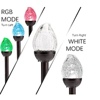 Solar Pathway Lights Outdoor LED Color Changing stake Solar Garden Light