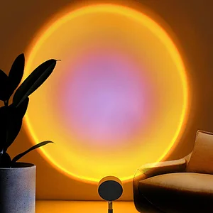 Sunset Lamp Modern background wall decoration Rainbow Projection light for Bedroom Decor