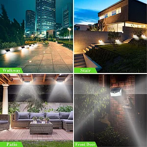 2Packs 208 LEDs Motion Sensor Outdoor Lights, 3 Lighting Modes, 270°Wide Angle, IP65 Waterproof