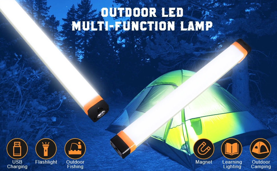 LETOUR Camping Lantern, USB Rechargeable LED Camping Light, Multifunctional Camping Flashlight