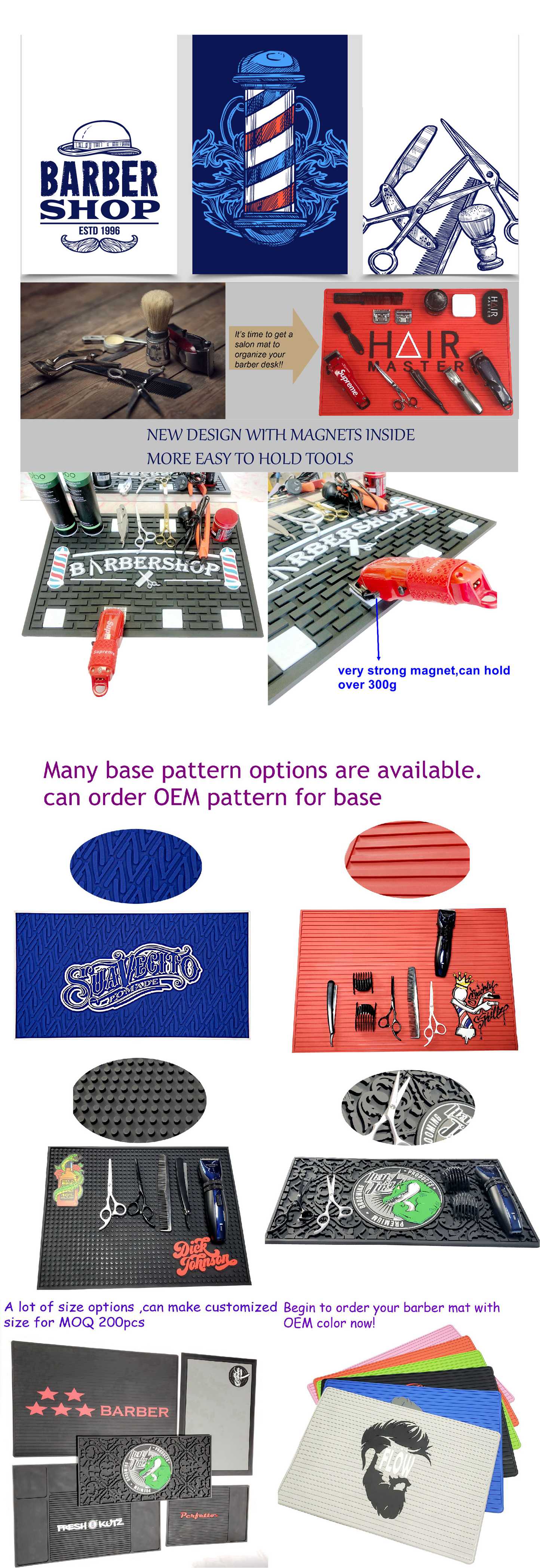 rubber mat for barber station manufacturer
